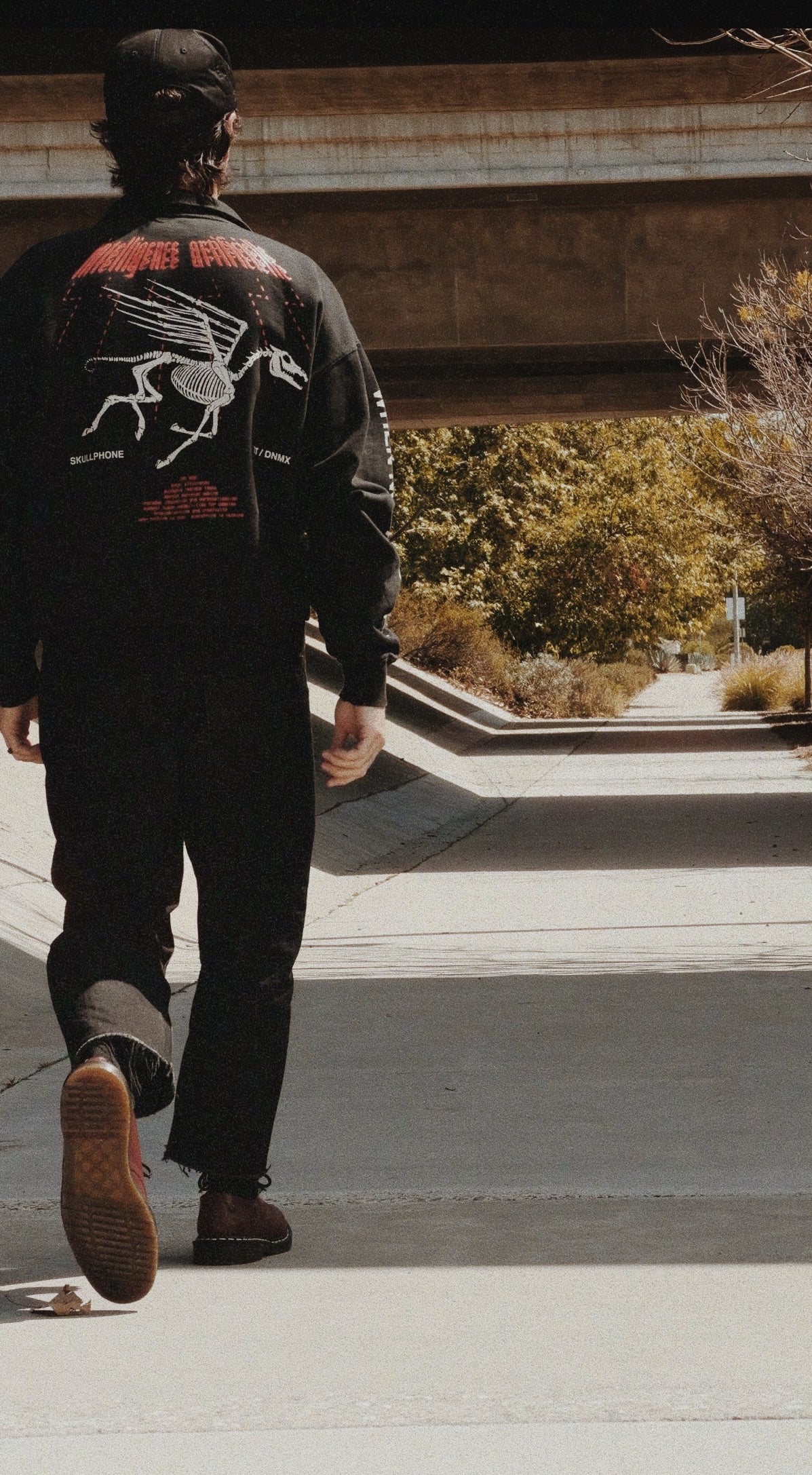 DIST / DNMX X SKULLPHONE "Pegasus Void" Quarter Zip in BLACK FADE