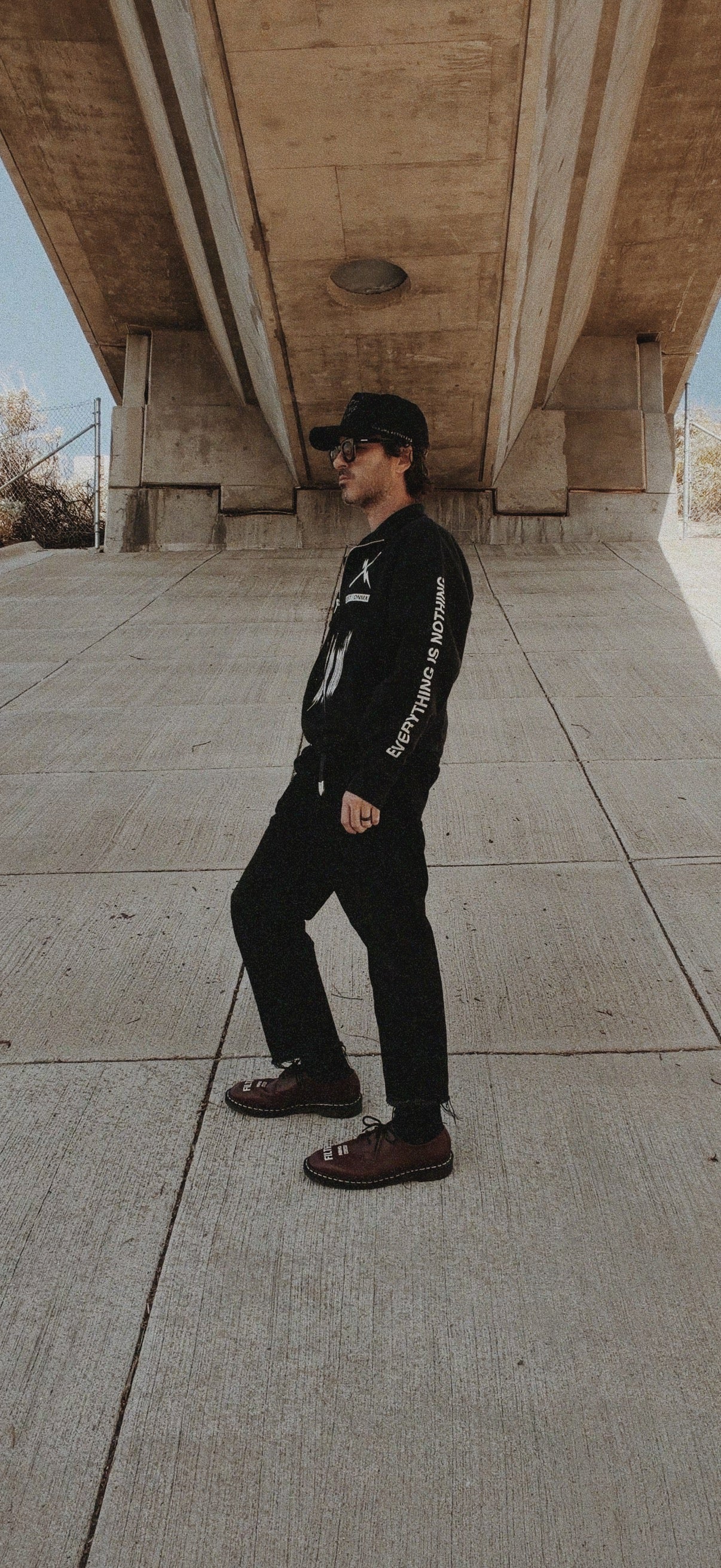 DIST / DNMX X SKULLPHONE "Pegasus Void" Quarter Zip in BLACK FADE