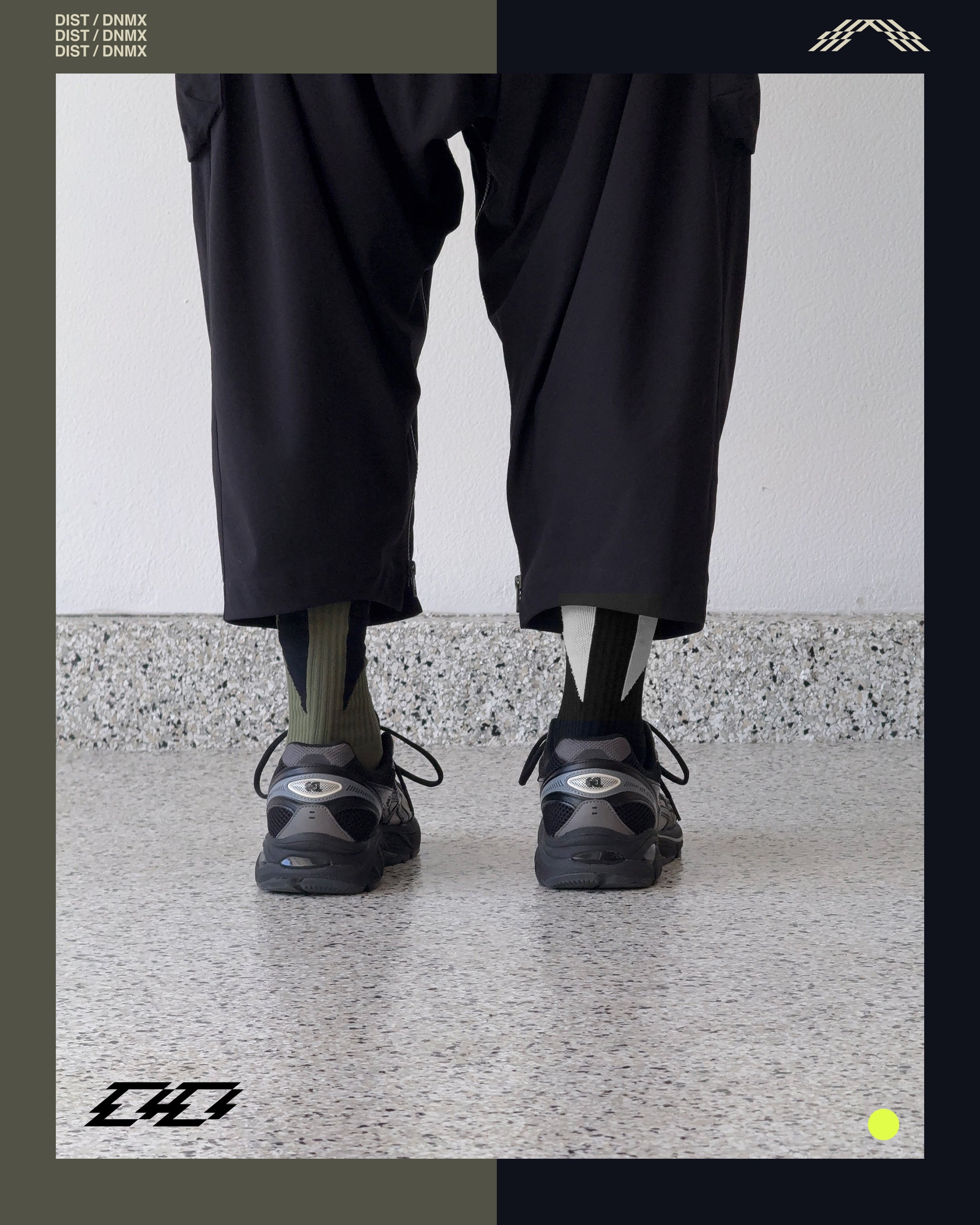 TECHNO ASYMMETRICAL SOCK (3-Pack)