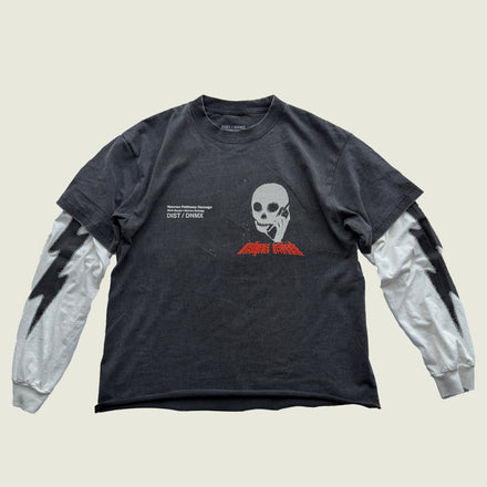 DIST / DNMX X SKULLPHONE "Hallway Of Mirrors" T in BLACK FADE
