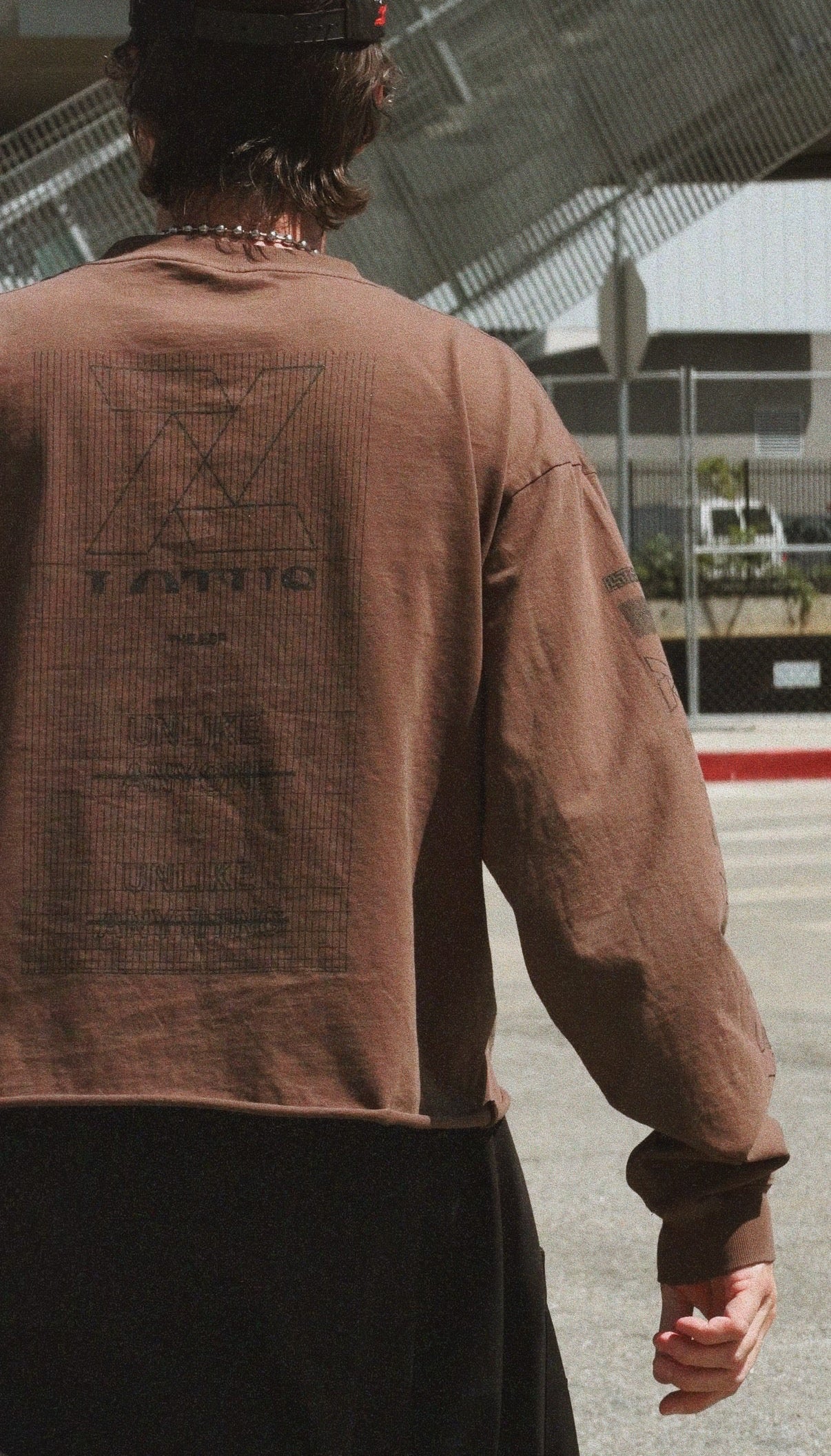HASTE x DIST / DNMX ESP Long Sleeve T Brown