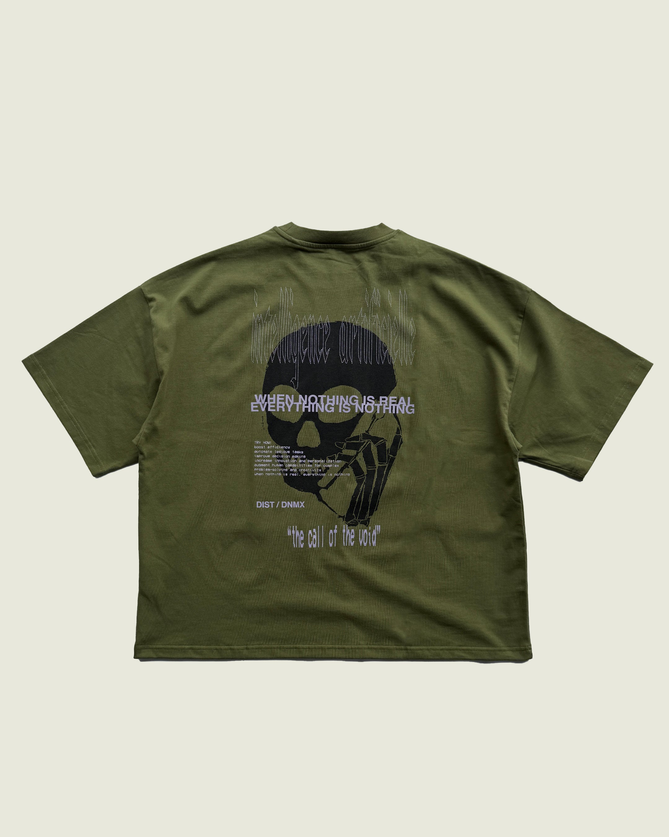 DIST / DNMX X SKULLPHONE "The Call of The Void" T in OLIVE
