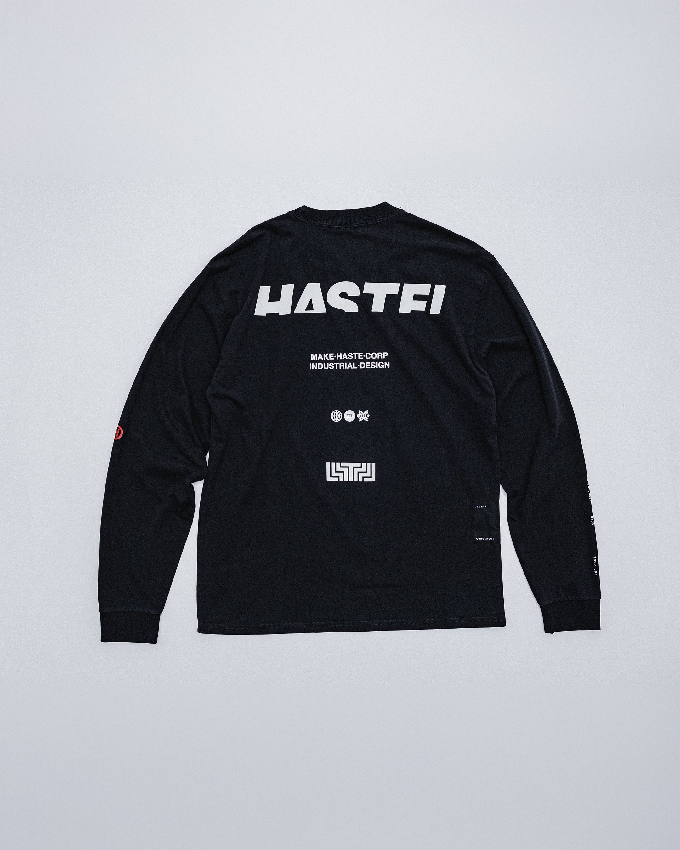 HASTE x DIST DNMX Faded Black Long Sleeve T – DISTORTION DYNAMICS