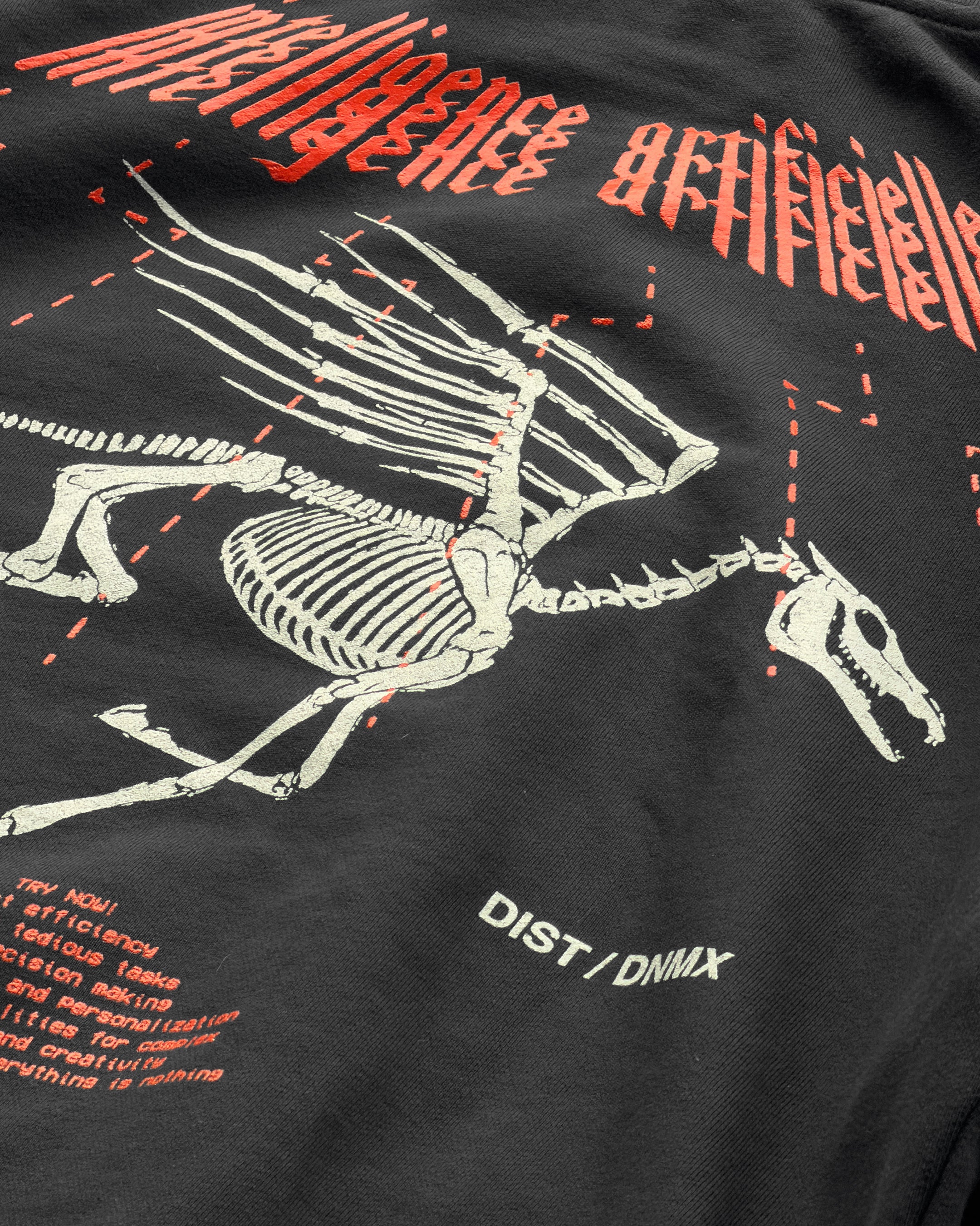 DIST / DNMX X SKULLPHONE "Pegasus Void" Quarter Zip in BLACK FADE