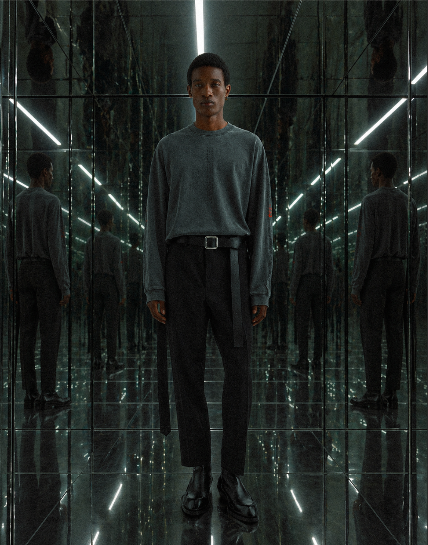 HASTE x DIST / DNMX ESP Long Sleeve T Black Fade