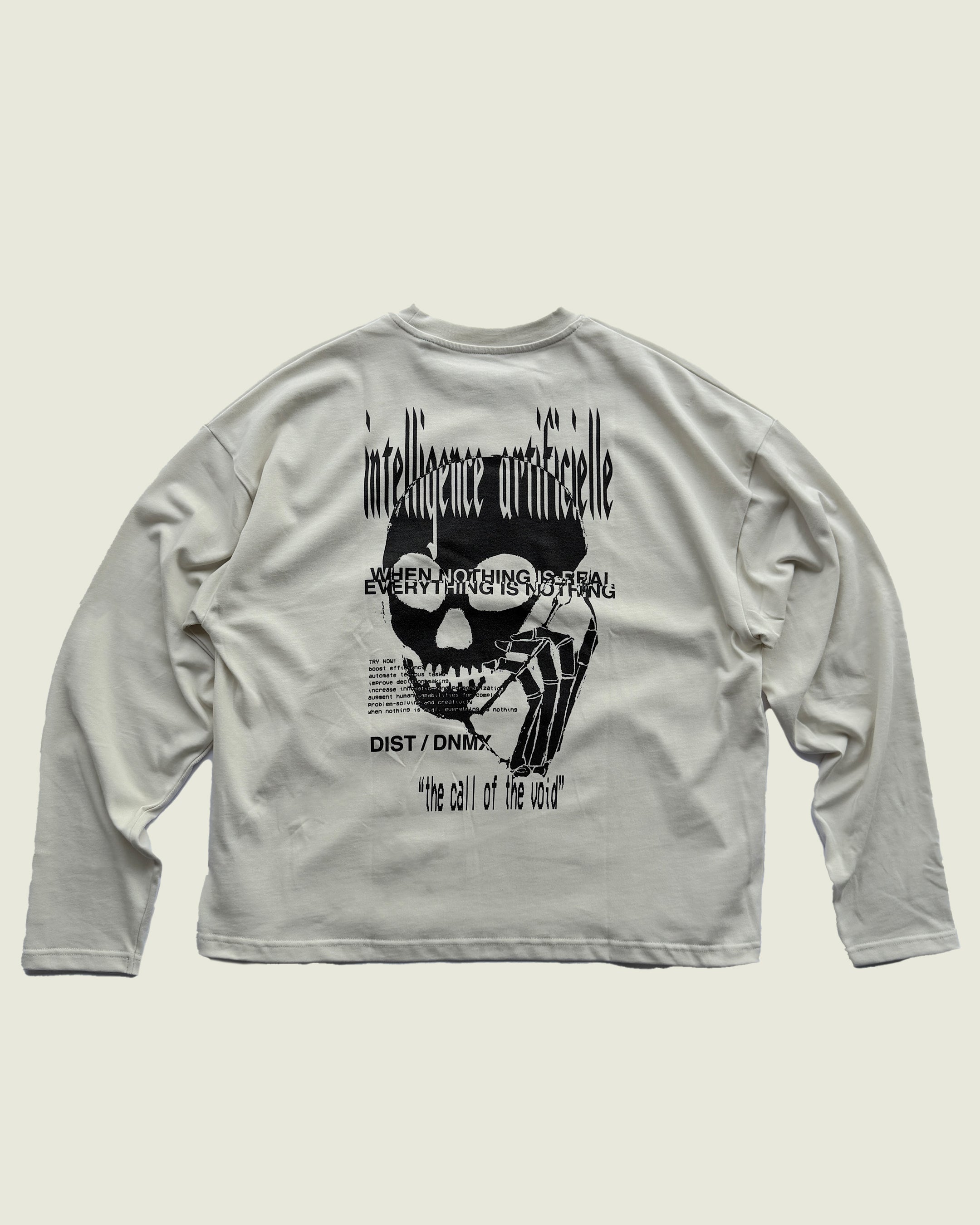 DIST / DNMX X SKULLPHONE "The Call of The Void" Long Sleeve T in BONE