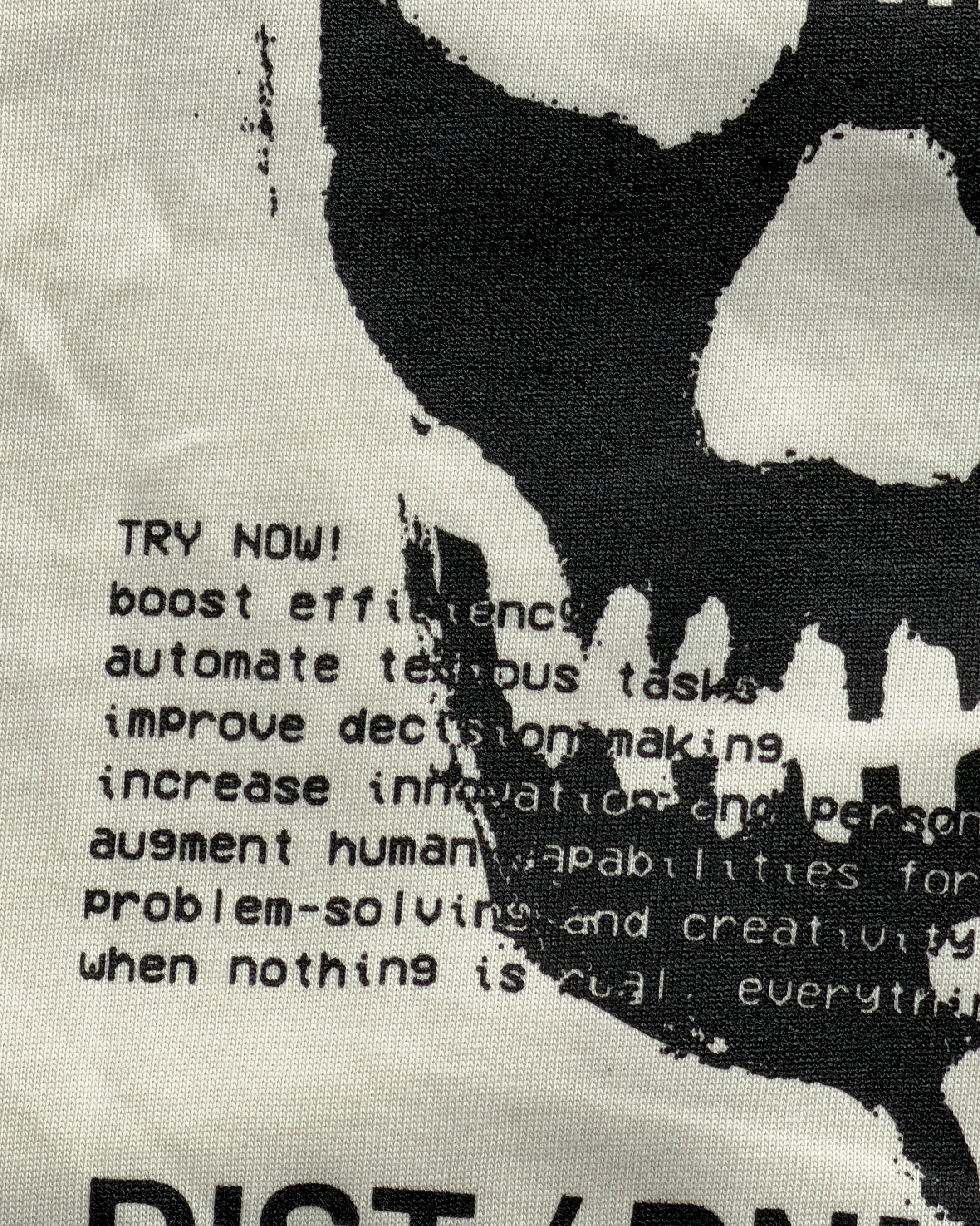 DIST / DNMX X SKULLPHONE "The Call of The Void" Long Sleeve T in BONE