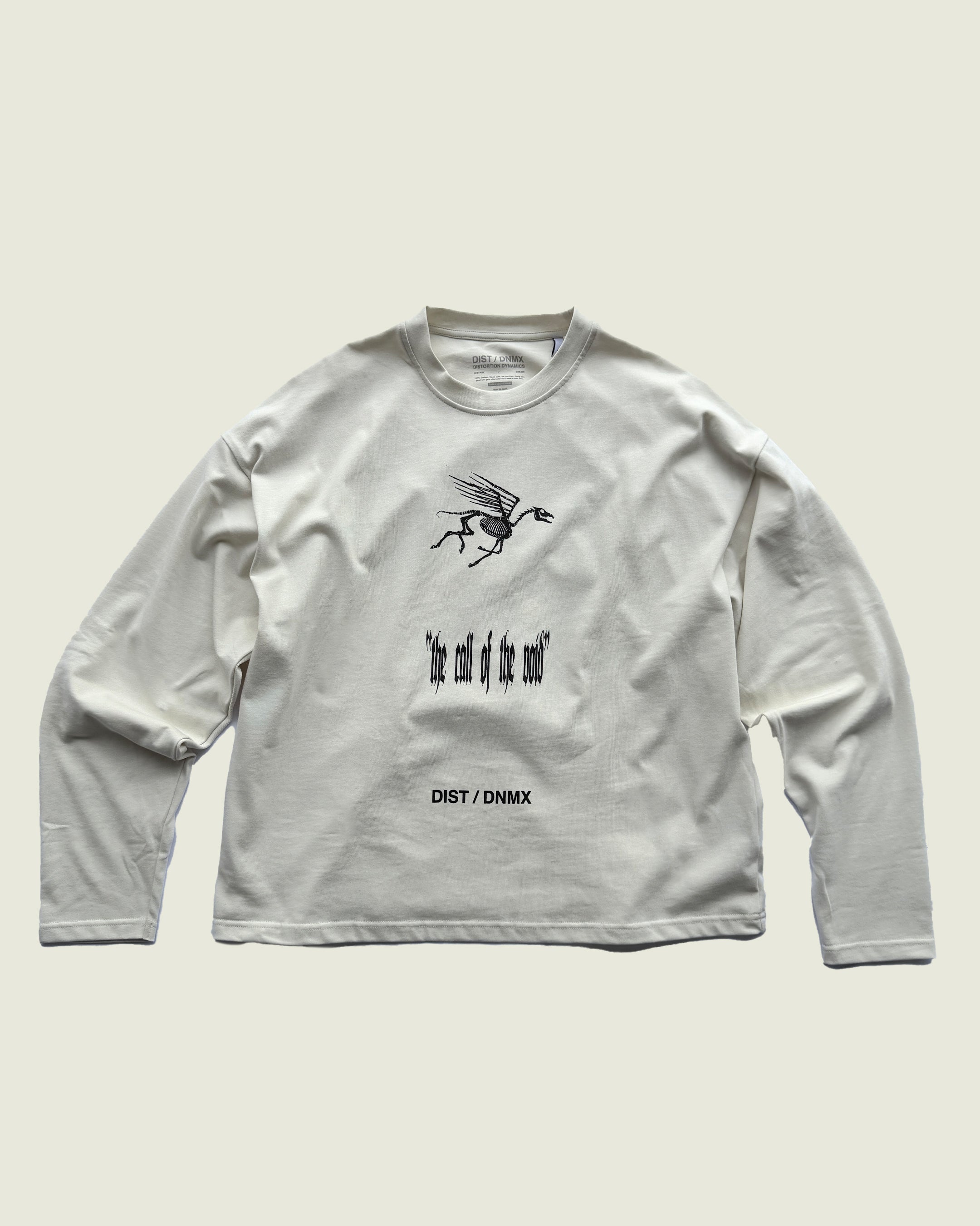 DIST / DNMX X SKULLPHONE "The Call of The Void" Long Sleeve T in BONE