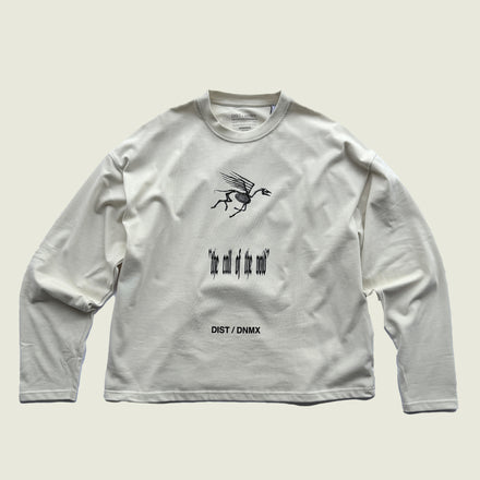 DIST / DNMX X SKULLPHONE "The Call of The Void" Long Sleeve T in BONE