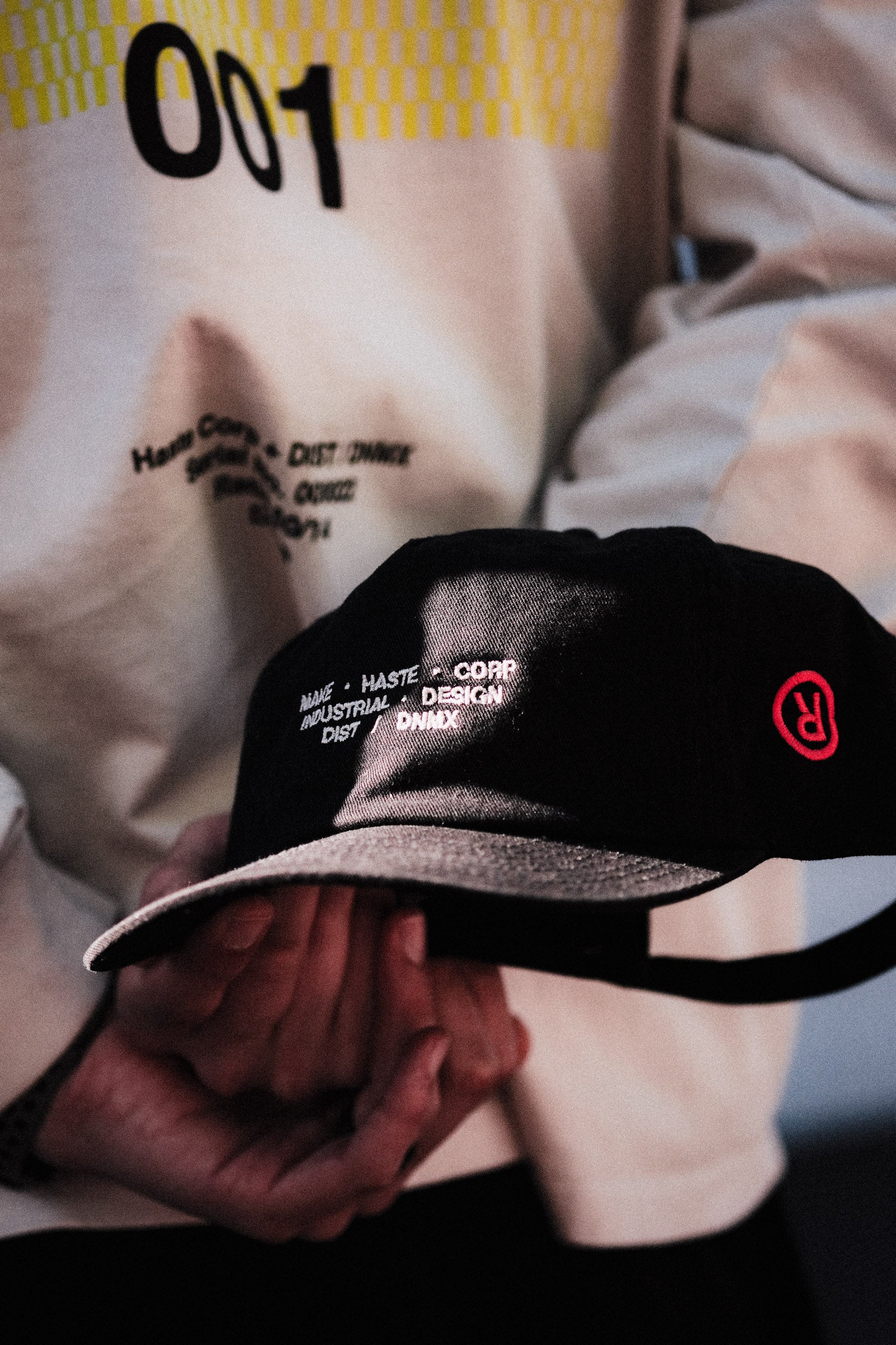 HASTE x DIST / DNMX HEADGEAR 5-Panel Unstructured Black